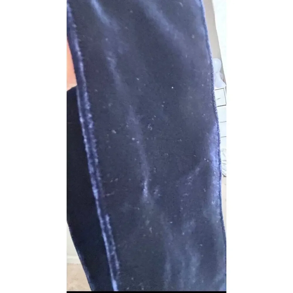 Eileen Fisher Velvet Wrap Belt Navy Blue Silk Blend Obi Sash Size S NWT $78